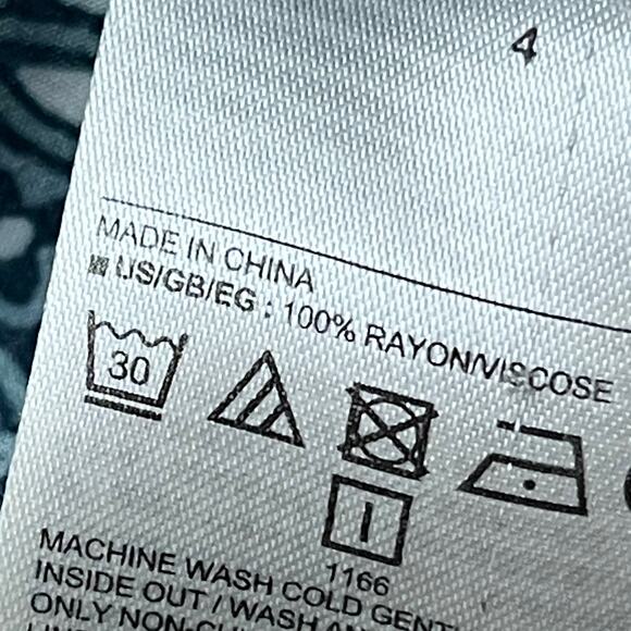 Banana Republic Academia Print Shirtdress Geometric Pattern Long Sleeve Womens 4 - Picture 10 of 10